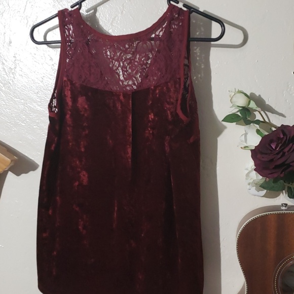 TAYLOR &SAGE TANK TOP VELVET  RED GRANBERRY XL - Picture 6 of 8